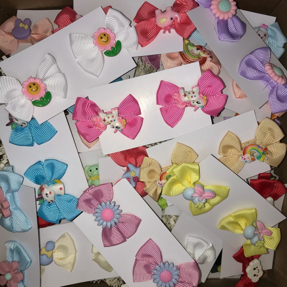 Handmade Toddler Hair Clips Choice of 5 Pairs Set!